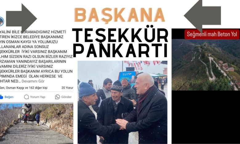 Başkan Osman Kaygı'ya Pankartlı Teşekkür