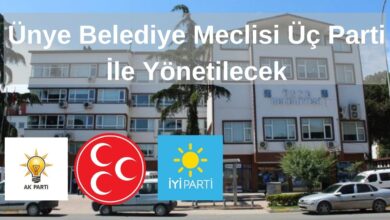 Ünye Belediye Meclisi 3 Parti İle Yönetilecek