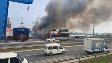 Ünye Limanında Yangın